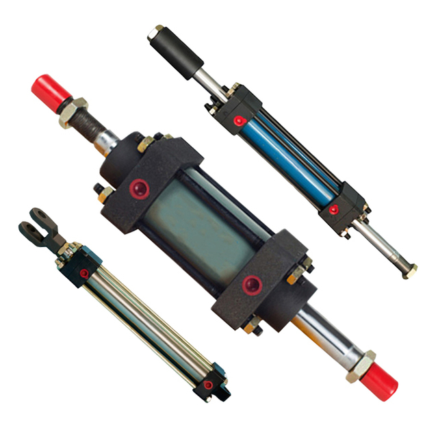 Cylinder hydrauliczny jednostronnego działania typu drążkowego