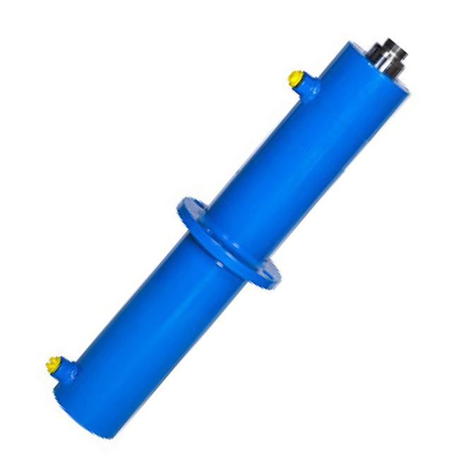 Cylinder montowany na kołnierzu środkowym